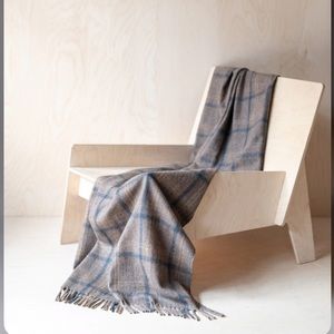 The Tartan Company Recycled Wool Blanket in Clay Munro Check